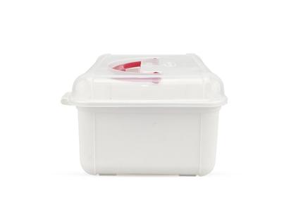 Imagem de Porta Medicamentos Remédio Maleta Primeiros Socorros Pequena Com Alça de Transporte e Trava de Segurança