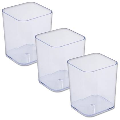 Imagem de Porta objetos acrílico Dello kit com 3 peças