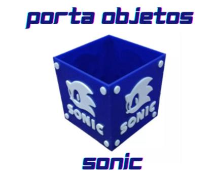 Porta Objetos Sonic Presente Geek Gamers AZUL - VIZA GAMES 3D Imagem de Porta Objetos Sonic Presente Geek Gamers AZUL
