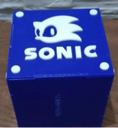 Porta Objetos Sonic Presente Geek Gamers AZUL - VIZA GAMES 3D Imagem de Porta Objetos Sonic Presente Geek Gamers AZUL