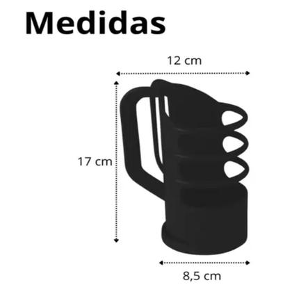 Imagem de Porta Óleo De Cozinha Azeite E Vinagre Com Alça Em Plástico - Preto