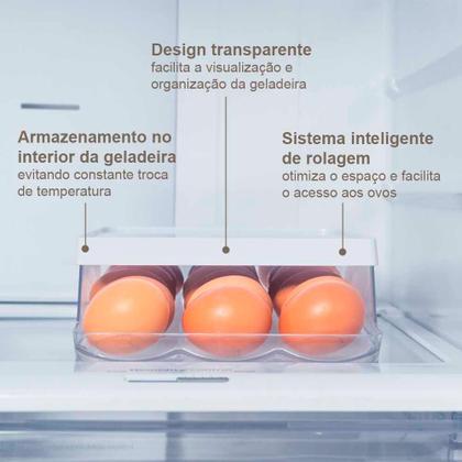 Imagem de Porta Ovo Transparente Com Sistema De Rolagem Para 21 Un OU