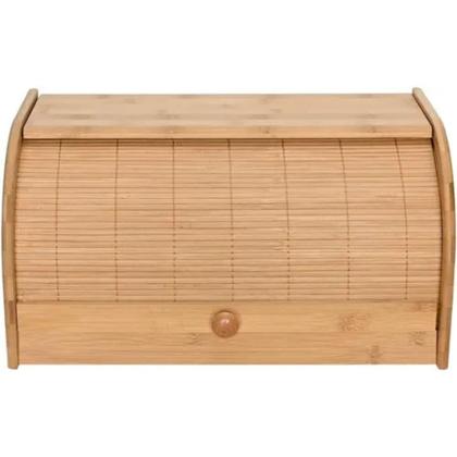 Imagem de Porta Pães Tampa Retrátil Inteiro Bambu Ecologico Mimo Style