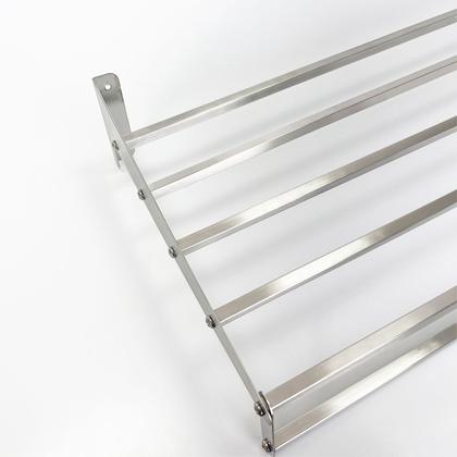 Imagem de Porta Panelas Prateleira Cozinha 80cm Aço Inox Paneleiro