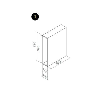 Imagem de Porta Pano Duplo Inox com Corrediça Telescópica Galvanizada Masutti Copat