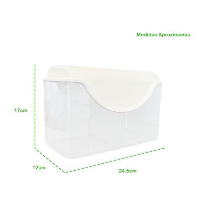 Imagem de Porta Pão de Forma Acrílico Branco PlasTutti - Organização e Elegância