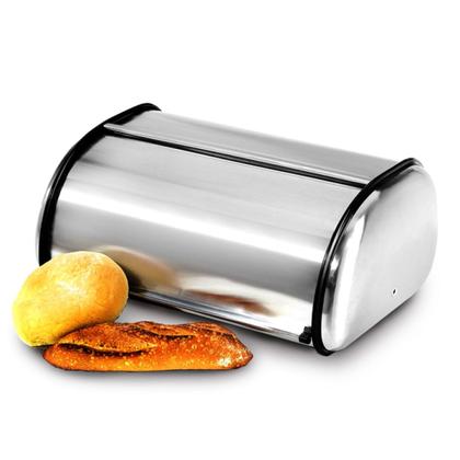 Porta Pão Inox Pães Bolo Com Tampa Organizador Manter Quente - DM TOYS Imagem de Porta Pão Inox Pães Bolo Com Tampa Organizador Manter Quente