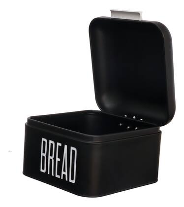 Imagem de Porta Pão Preto Manhattan Quadrado Bread Porta Pães 20cm