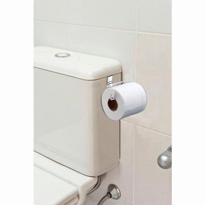 Imagem de Porta Papel Higiênico 1 Rolo - Fixação Sem Furo Caixa Acoplada - Moderno E Prático