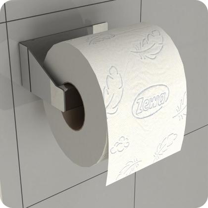 Imagem de Porta Papel Higiênico Adesivo Colar Na Parede Inox DF