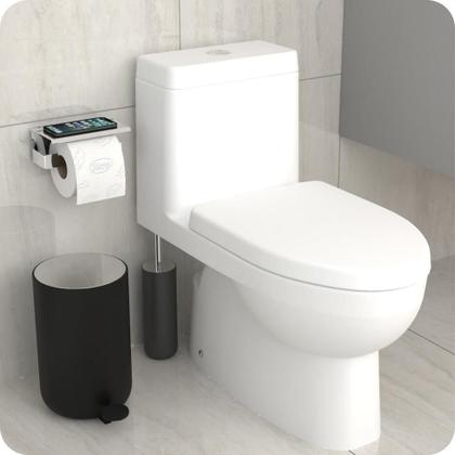Imagem de Porta Papel Higienico Com Suporte Para Celular Inox ELG