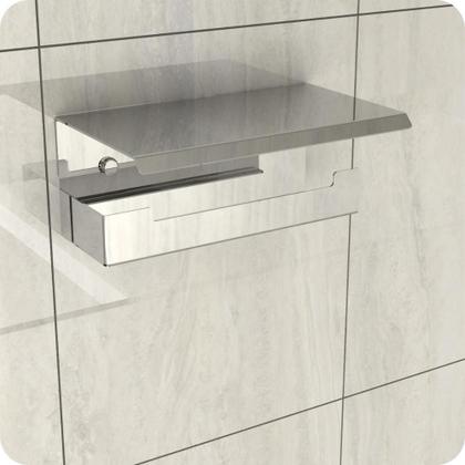 Imagem de Porta Papel Higienico Com Suporte Para Celular Inox ELG