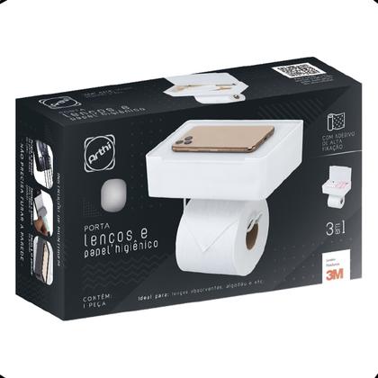Imagem de Porta Papel Higiênico E Lenço Umedecido Suporte Para Celular