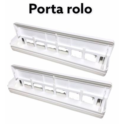 Imagem de Porta Papel Rolo Triplo Dispenser Alumínio Filme Toalha