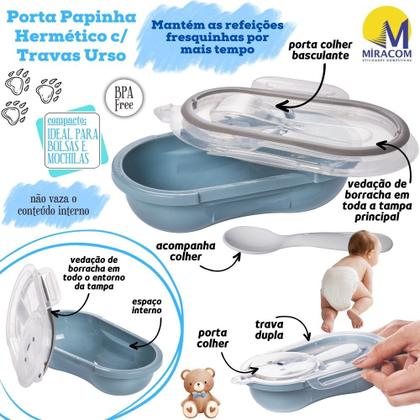 Imagem de Porta papinha com colher Urso Plasutil ref. 16628