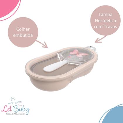 Imagem de Porta-papinha Infantil Decorado C/ Colher Para Bebê Plasútil