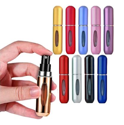 Imagem de Porta Perfume Recarregável Frasco Mini 5ml Portátil Atomizador (Diversas Cores)  Bolsa, Viagem, Bolso, Mochila