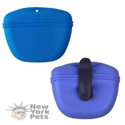Imagem de Porta Petisco para Adestramento silicone NYPets com suporte - Azul Escuro