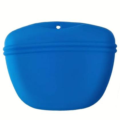 Imagem de Porta Petisco para Adestramento silicone NYPets com suporte - Azul Escuro