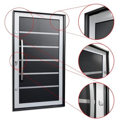 Imagem de Porta Pivotante Lambril Premium com Puxador Lado Esquerdo Elite 216x100