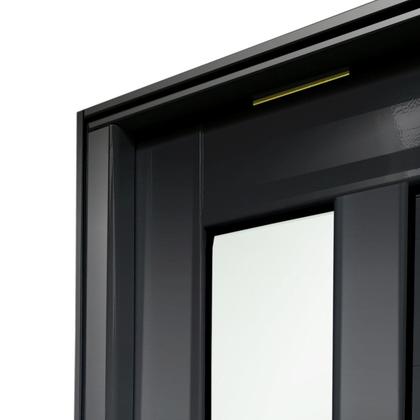 Imagem de Porta Pivotante Lambril Visione com Puxador Lado Direito Elite 216x10cm Preto