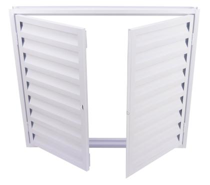 Imagem de Porta portinhola abrigo aço casa gás com trava 80x70 branco