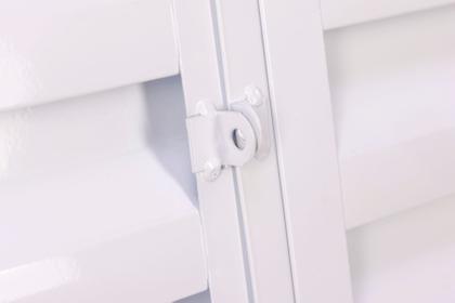 Imagem de Porta portinhola abrigo aço casa gás com trava 80x70 branco