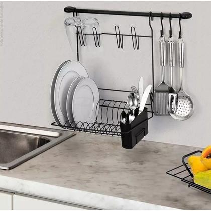 Porta Pratos Organizador Cook Home Suspensa Preto Arthi Imagem de Porta Pratos Organizador Cook Home Suspensa Preto Arthi
