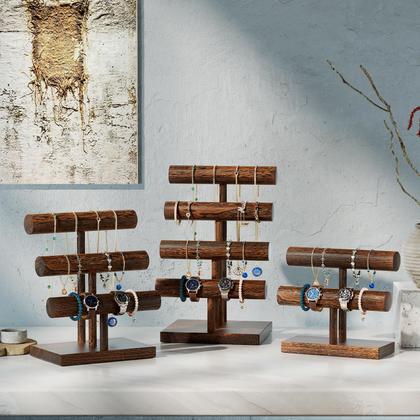 Imagem de Porta-pulseiras Display ProCase Wooden 2 Tier Brown
