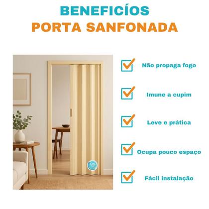 Imagem de Porta Pvc Sanfonada 0,72X 210 Multilit Bege