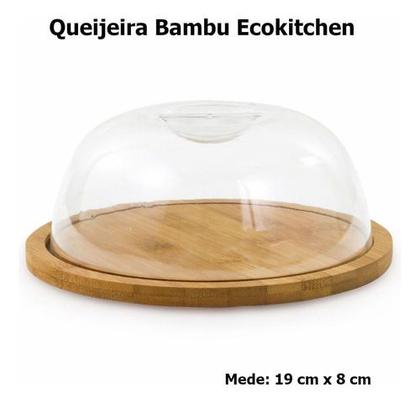 Imagem de Porta Queijo Em Bambu Tampa Queijeira Ecokitchen Mimo Style