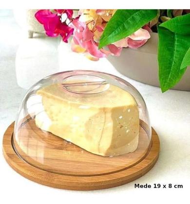 Imagem de Porta Queijo Em Bambu Tampa Queijeira Ecokitchen Mimo Style