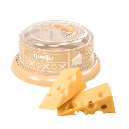 Imagem de Porta Queijo Queijeira de Plástico Redonda Plasutil beje NOVA COLEÇÂO