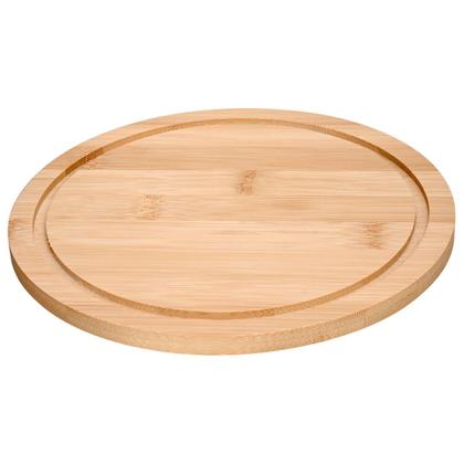 Imagem de Porta Queijo Queijeira Redonda Bambu Com Tampa Acrílico