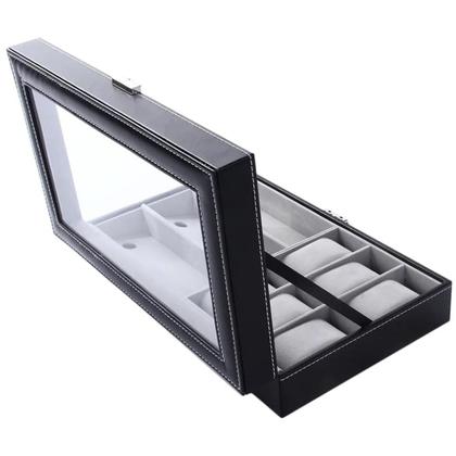 Imagem de Porta Relogio Luxo Pulseira Oculos de Sol Caixa Estojo Expositor Organizador Mesa Penteadeira Armario Resistente