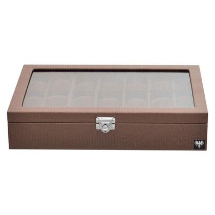 Imagem de Porta Relógio Sintético Croco com 21 Divisórias