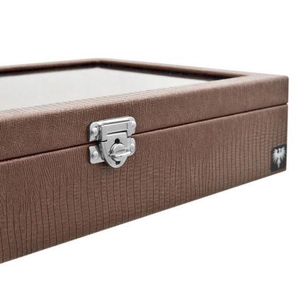 Imagem de Porta Relógio Sintético Croco com 21 Divisórias