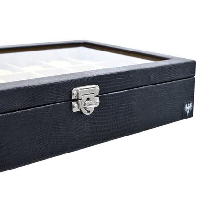 Imagem de Porta Relógio Sintético Croco com 21 Divisórias