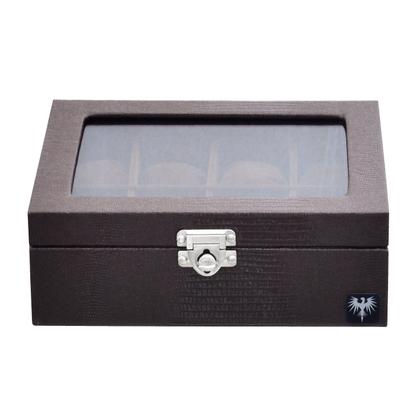 Imagem de Porta Relógio Sintético Croco com 8 Divisórias