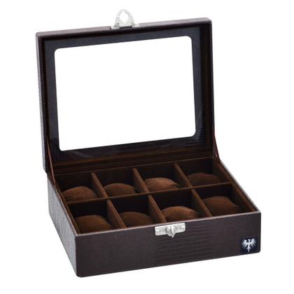 Imagem de Porta Relógio Sintético Croco com 8 Divisórias