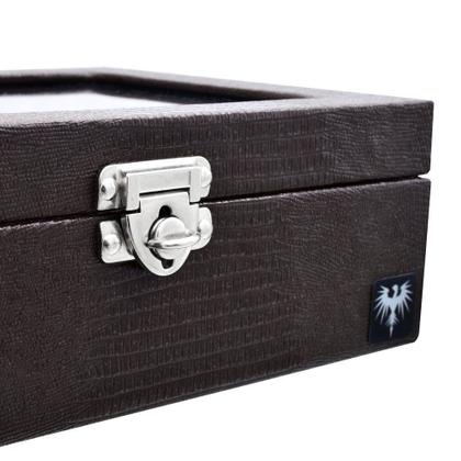 Imagem de Porta Relógio Sintético Croco com 8 Divisórias