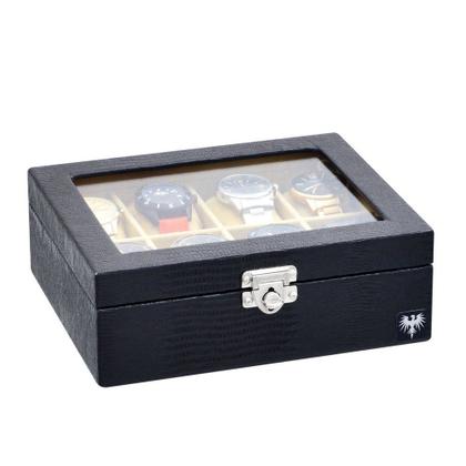 Imagem de Porta Relógio Sintético Croco com 8 Divisórias