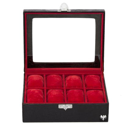 Imagem de Porta Relógio Sintético Croco com 8 Divisórias