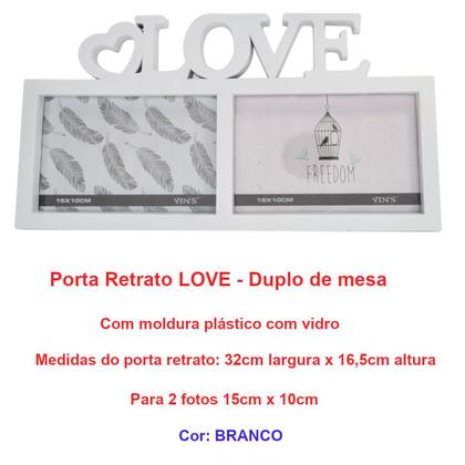 Imagem de Porta-retrato Duplo Love Coração Decore Com Amor