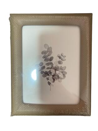 Imagem de Porta retrato em MDF couro cinza - 10 x 15