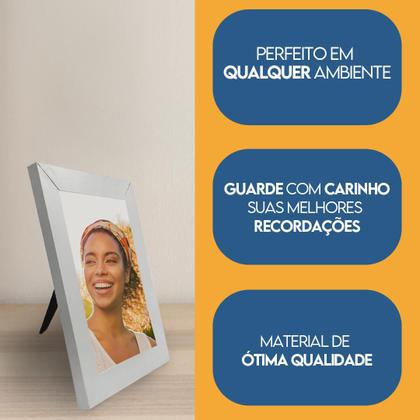 Imagem de Porta retrato Molduras para Fotos 10x15cm com Vidro Kit com 3 Unidades
