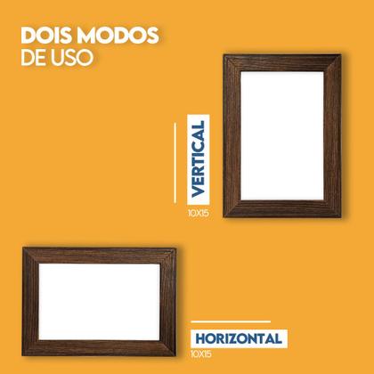 Imagem de Porta retrato Molduras para Fotos 10x15cm com Vidro Kit com 3 Unidades