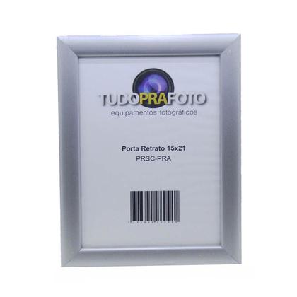 Imagem de Porta Retrato Prata De Madeira 15x21 Liso Decorativo Fotos Familia