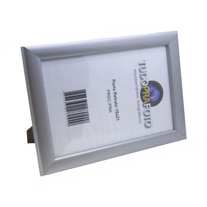 Imagem de Porta Retrato Prata De Madeira 15x21 Liso Decorativo Fotos Familia