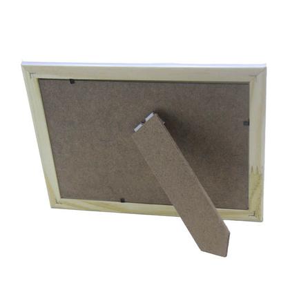 Imagem de Porta Retrato Prata De Madeira 15x21 Liso Decorativo Fotos Familia